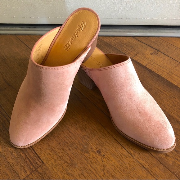 Madewell Shoes - 💐Madewell rose suede mules size 6.5 slip on
